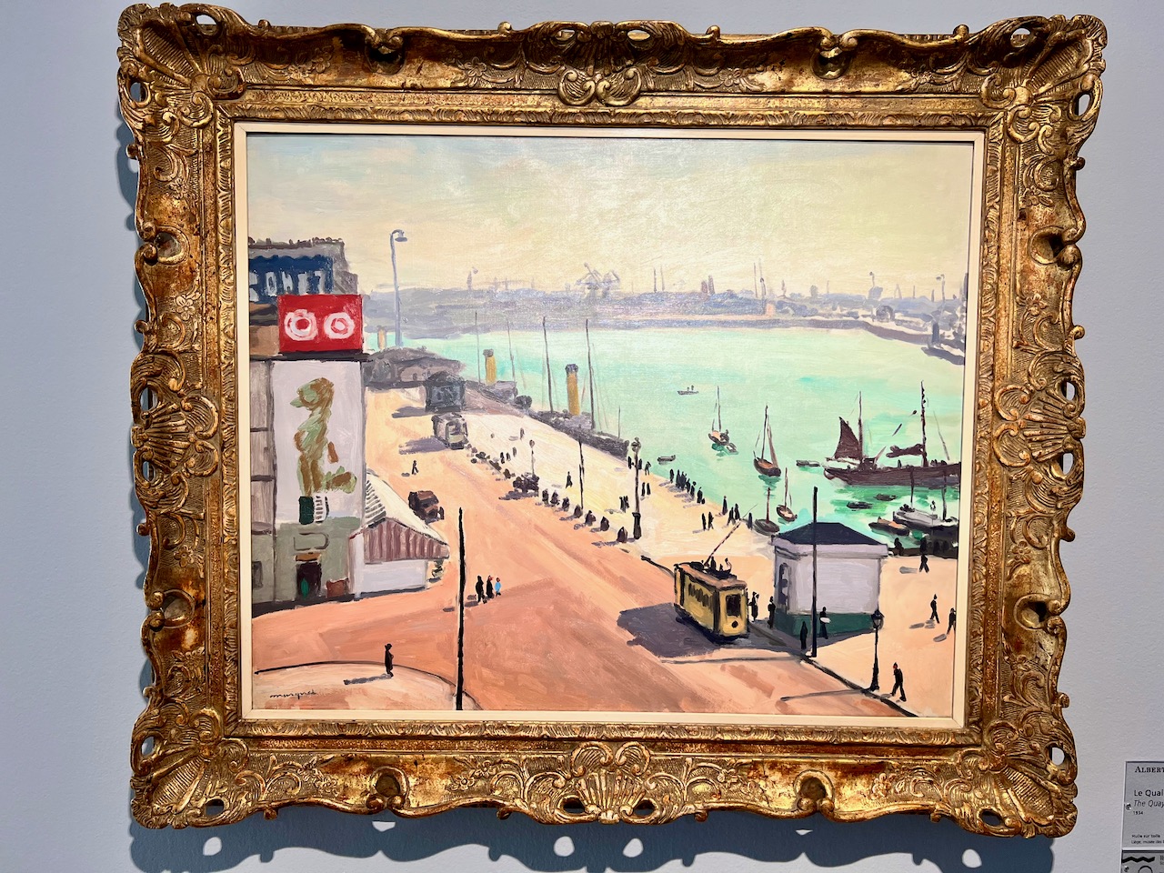 Vue sur les quais du port du Havre, peint par Albert Marquet