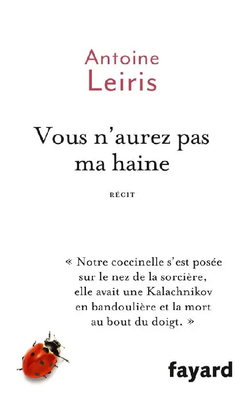 Couverture du livre Vous n'aurez pas ma haine