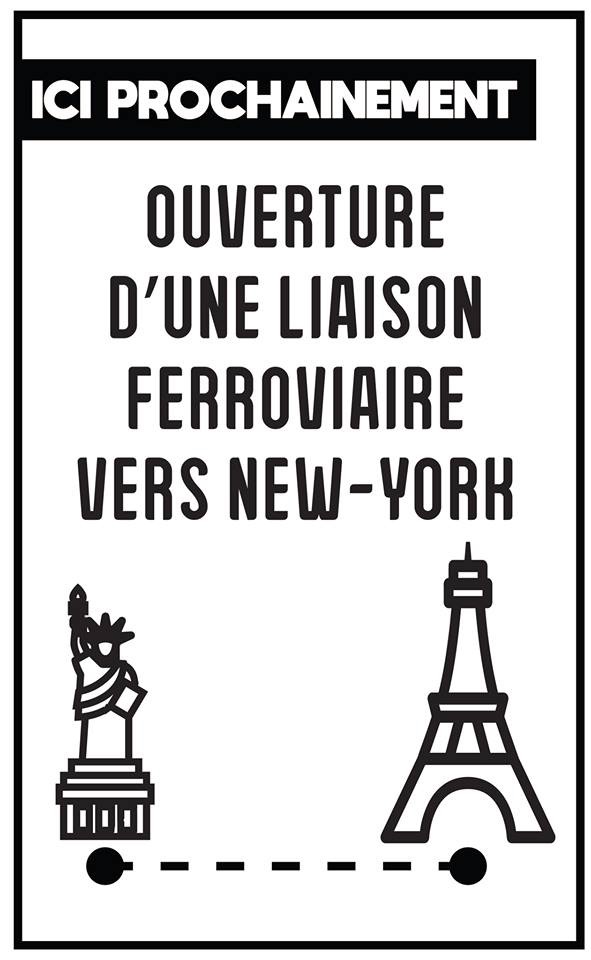 Ouverture d'une liaison ferroviaire vers New-York