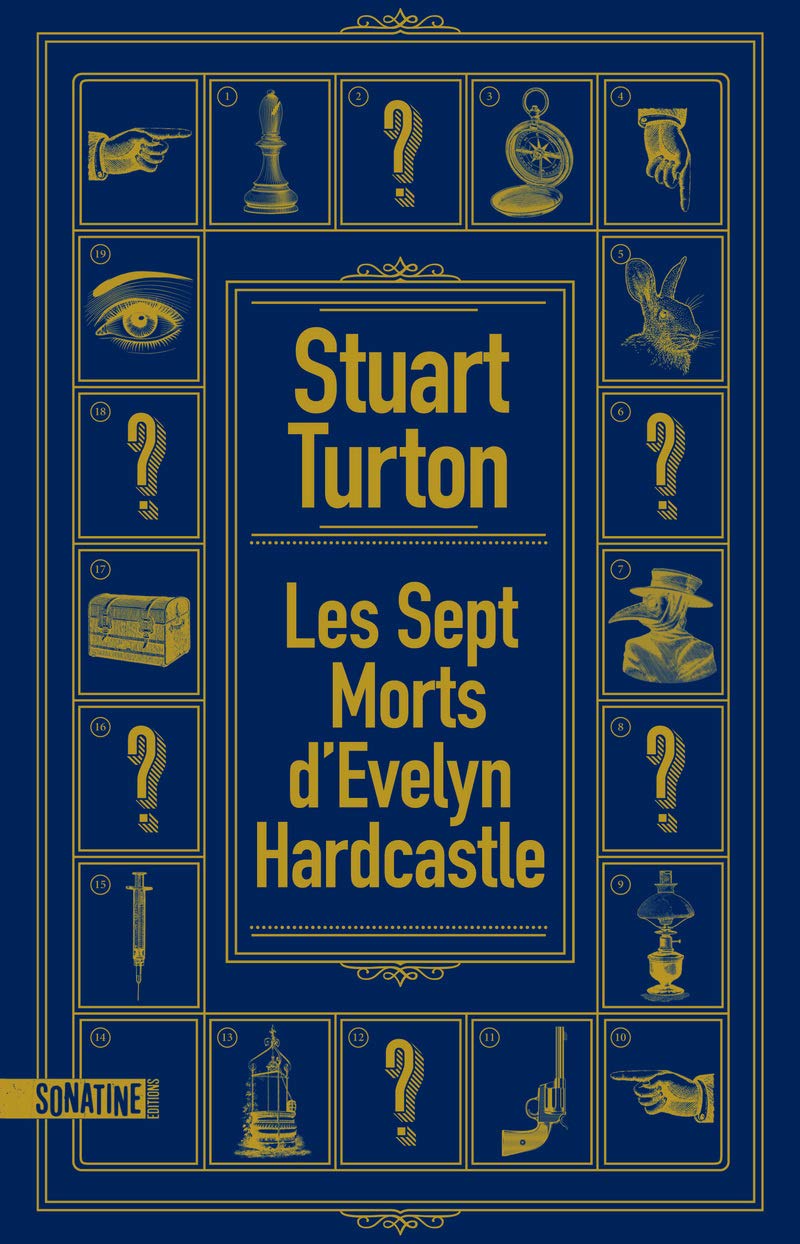 Jour 6 : Doré - <a href='/2019/08/ma-critique-de-les-sept-morts-develyn-hardcastle-de-stuart-turton/'>Les Sept morts d’Evelyn Hardcastle</a> de Stuart Turton