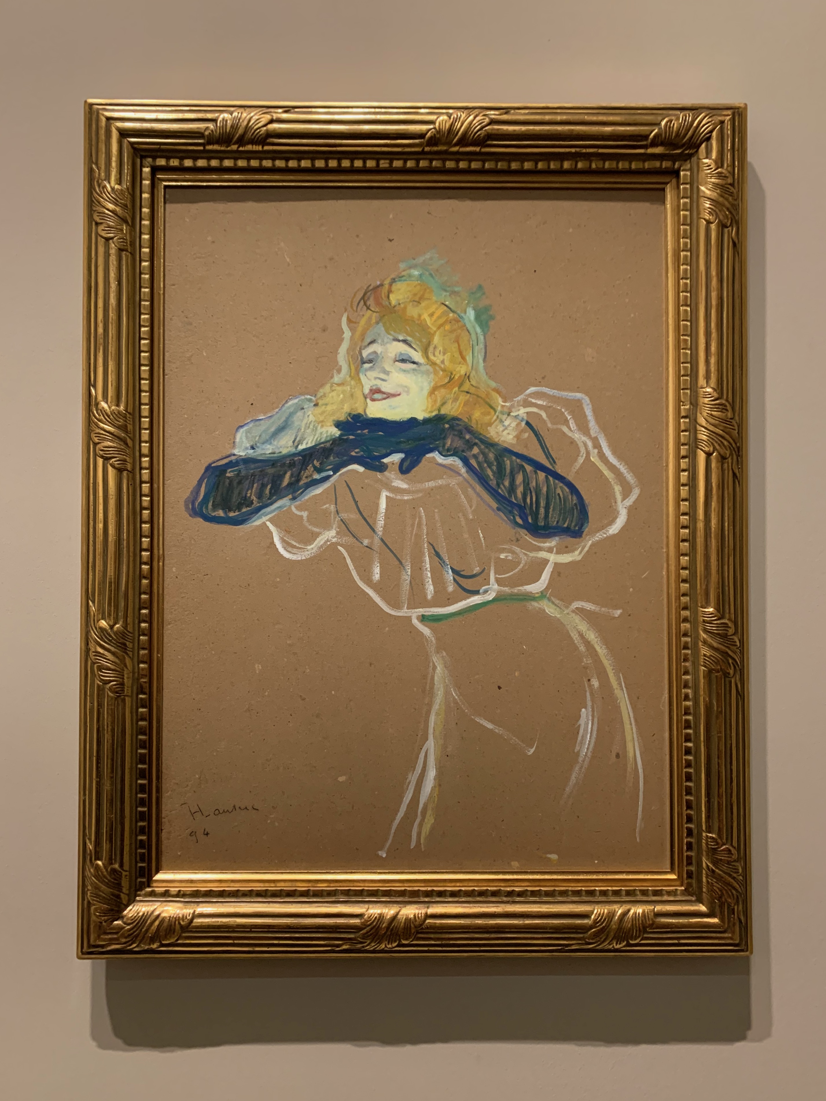 Portrait d'Yvette Guilbert - Henri de Toulouse-Lautrec