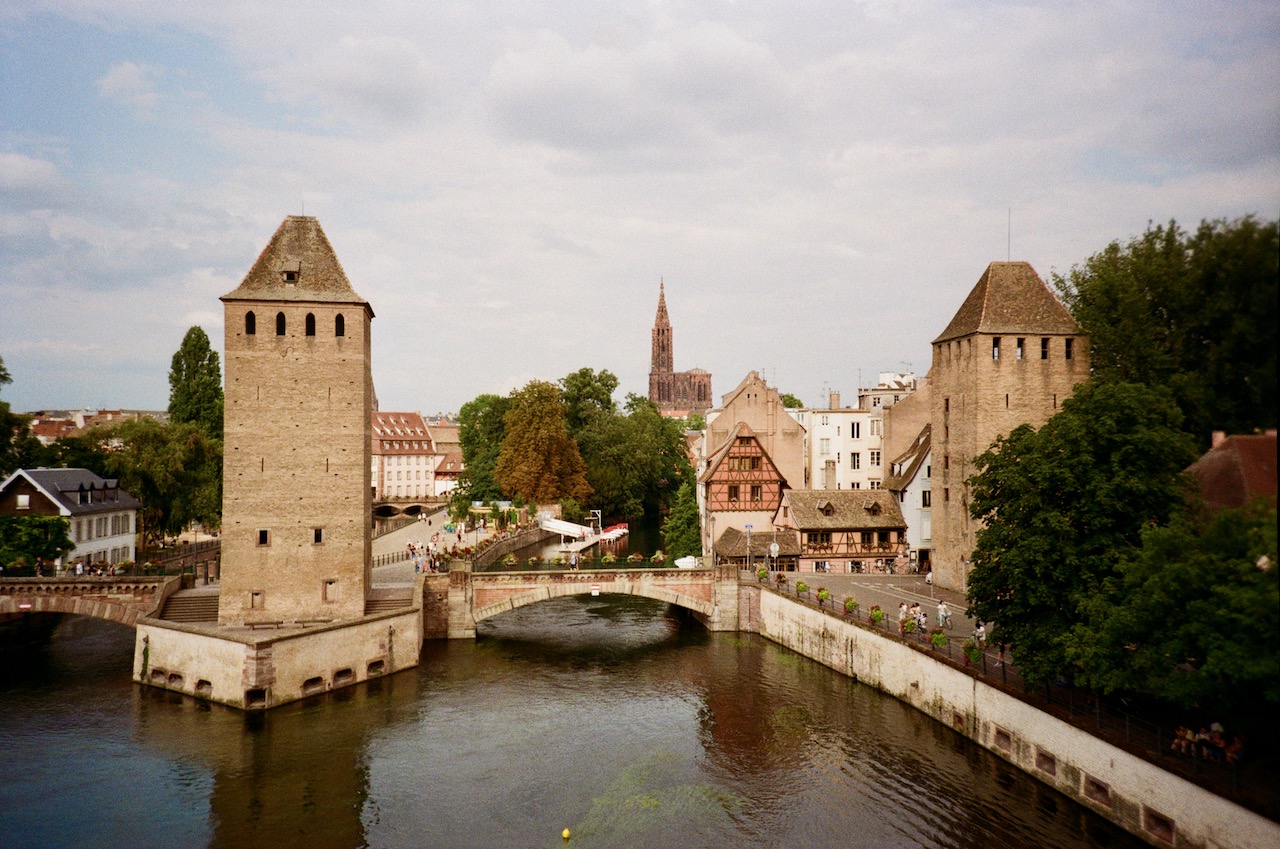 La vue des Ponts Couverts de Strasbourg