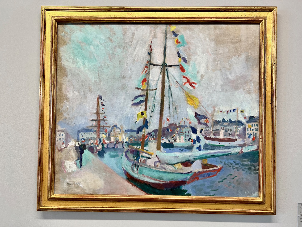 Un yacht pavoisé, peint par Raoul Dufy