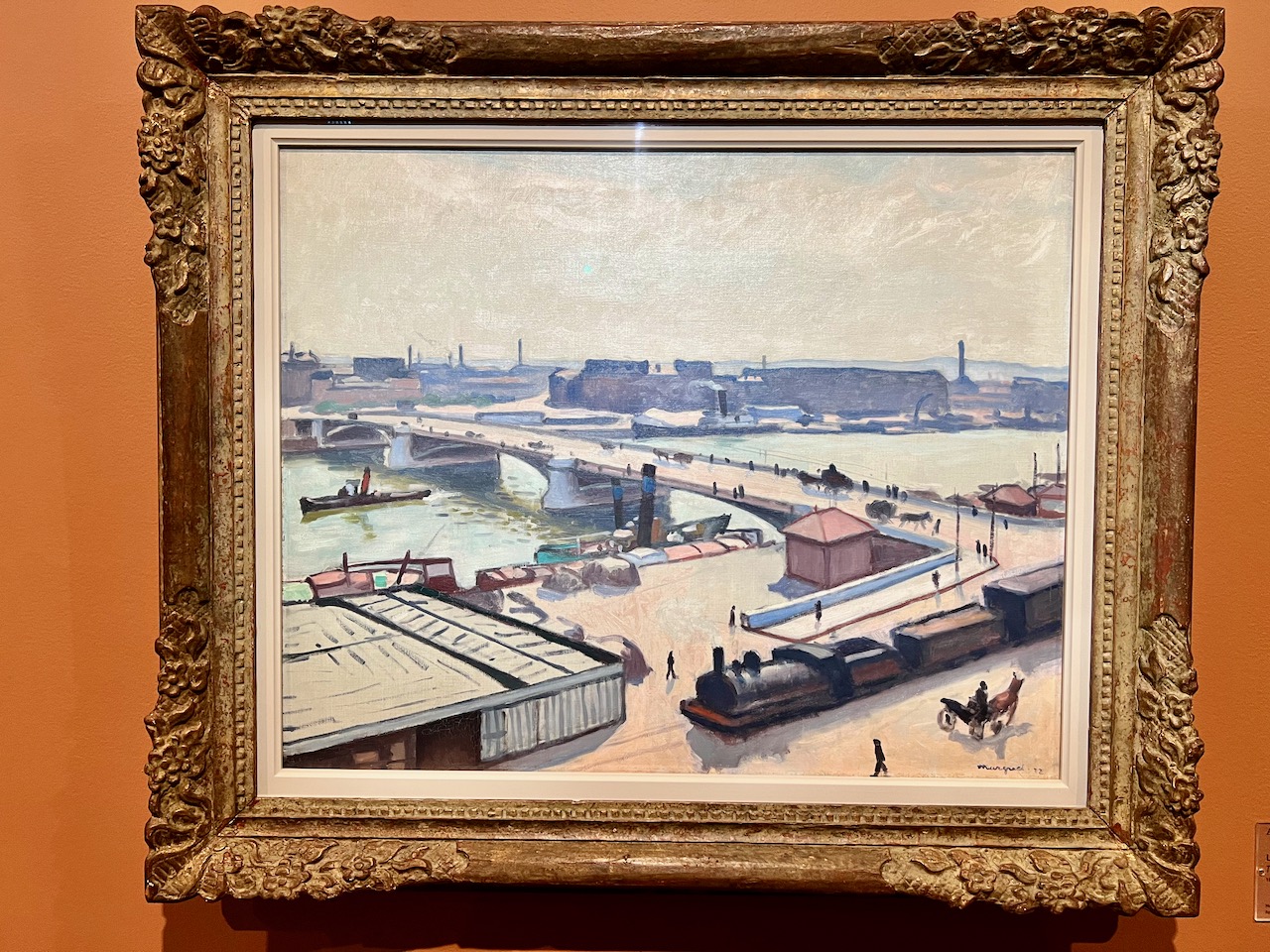Rouen, vue sur le port et sur un point sur la Seine, peint par Albert Marquet