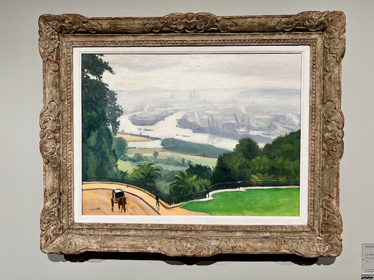 Vue sur le port de Rouen, depuis une hauteur, peint par Albert Marquet