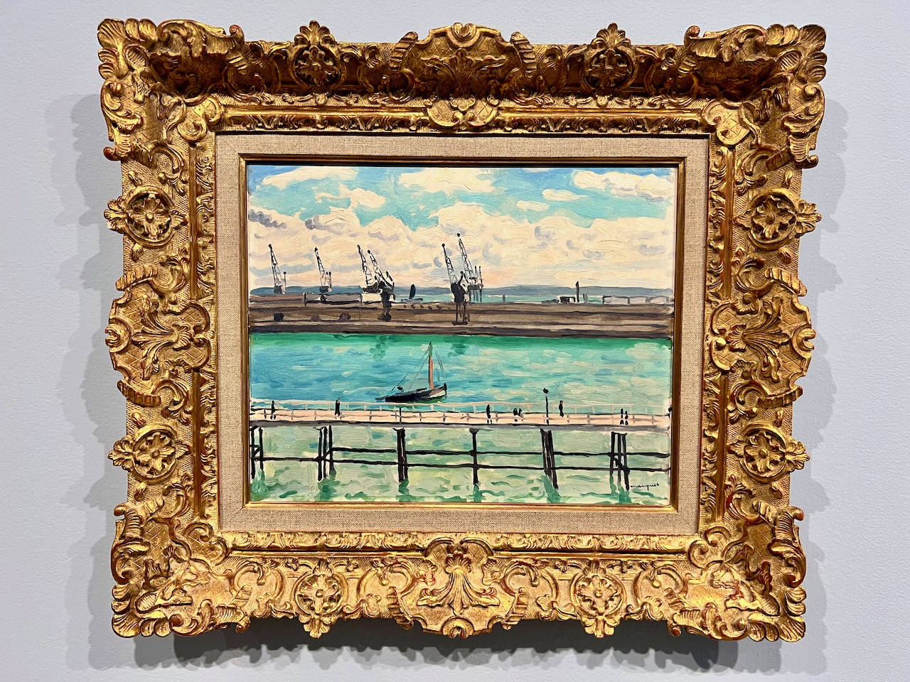 Même vue sur l'anse des pilotes, dans des tons plus soutenus, peint par Albert Marquet