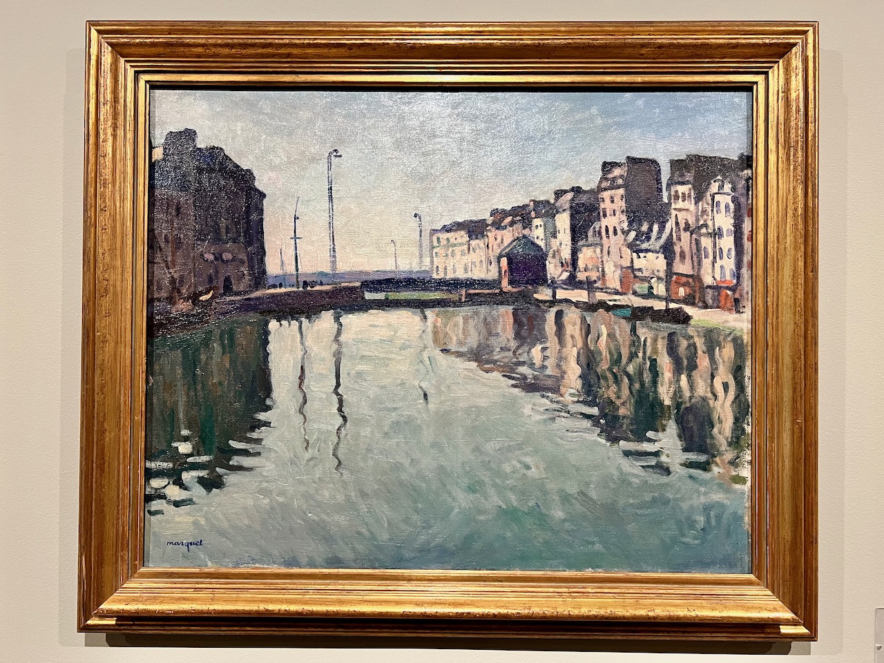 Vue sur un bassin du port du Havre, peint par Albert Marquet