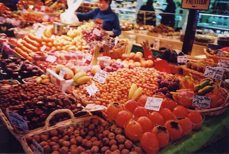 Un étal du marché de Nancy