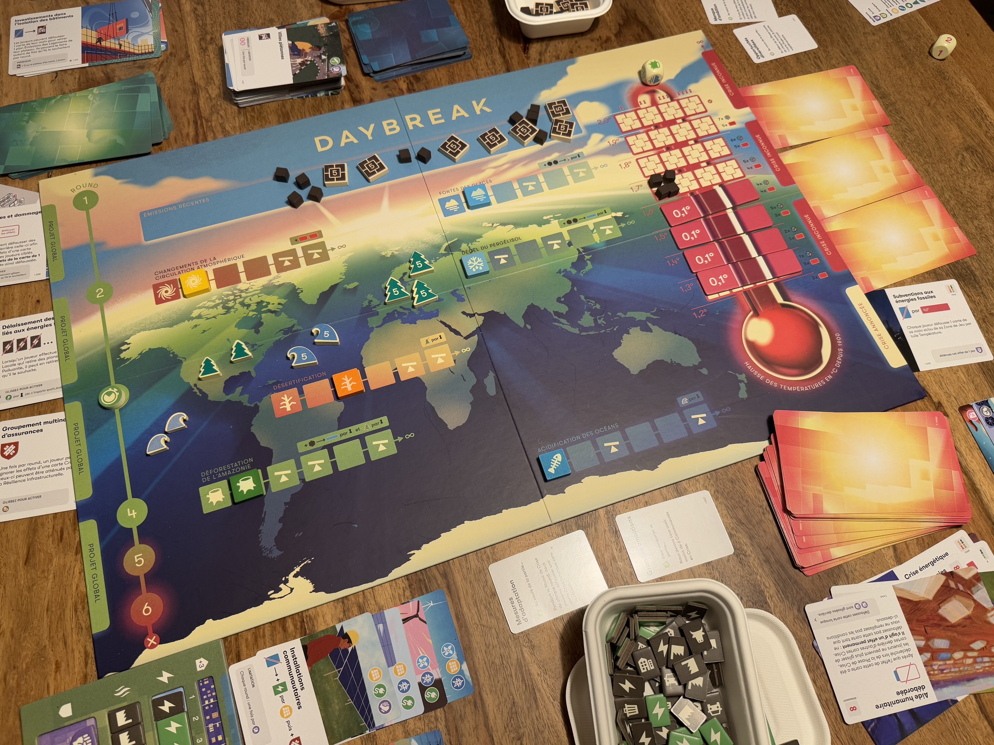 Le plateau de jeu de Daybreak